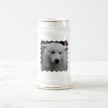 Bière mignonne Stein de Samoyed Tasses