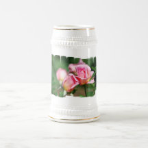 Bière Stein de bourgeon de rose de rose Mug