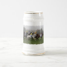 Bière Stein de champ de cheval de course Mugs