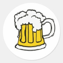 Bière ! Tasse pétillante écumeuse de Brew Autocollants