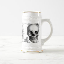Bière triple Stein de crâne Mug