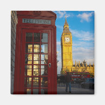 Big Ben et boîte de téléphone Magnets Pour Réfrigérateur
