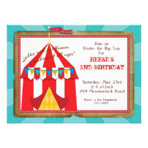 Big Top Circus Invitation