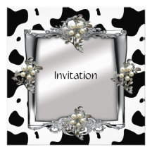 Bijou animal élégant Flora d'argent de vache à inv