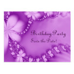 Bijou floral pourpre, fête d'anniversaire cartes postales