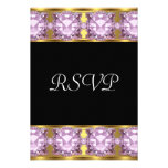 Bijoux de rose d'or de partie de RSVP Faire-parts