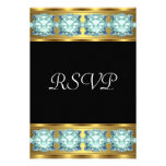 Bijoux de Teal d'or de partie de RSVP Invitation