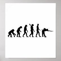 Billards de piscine d'évolution affiche