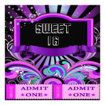 Billet 2 d'amusement de fête d'anniversaire du SWE Faire-part Personnalisé