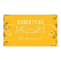 Billet de boissons de mariage de remous de tournes modèle de carte de visite