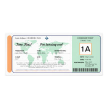 Billet de carte d'embarquement d'anniversaire de c invitation personnalisable