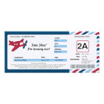 Billet de carte d'embarquement d'anniversaire faire-parts