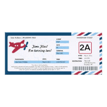 Billet de carte d'embarquement d'anniversaire faire-parts