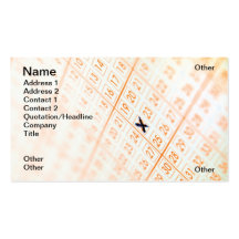 Billet de loterie cartes de visite professionnelles