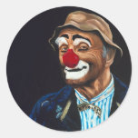 Billy supérieur le clown autocollant rond