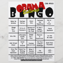 Bingo-test #003 et #004 d'Obama Bullcrap Prospectus Personnalisés