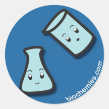 bio+autocollant heureux de flacons de chemies