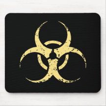 Biohazard - dist - jaune tapis de souris