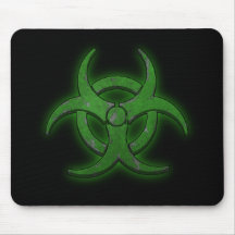 Biohazard vert tapis de souris