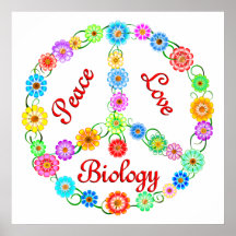Biologie d'amour de paix posters