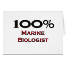 Biologiste de marine de 100 pour cent carte de vœux