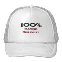 Biologiste de marine de 100 pour cent casquettes de camionneur