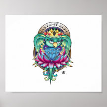 bird withe diamond posters