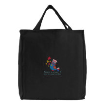 Birdie patriotique brodée sur le sac fourre-tout