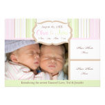 Birth Announcement - Twins