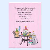 Birthday Celebrating Cats invitations