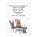 Birthday Celebrating Dogs Personalized Invitations