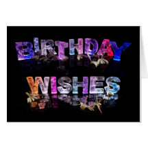 Birthday Wishes In Lights Photo Greeting Card