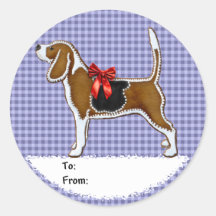 Biscuit de Noël de beagle de pain de gingembre Adhésifs Ronds