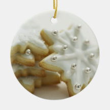 Biscuits de flocon de neige ornements de noël