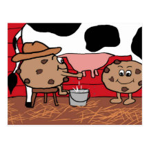 Biscuits lait de Milkin et conception de biscuits Cartes Postales