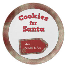 Biscuits personnalisés pour le plat de Père Noël Assiette