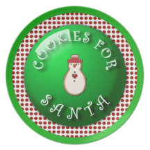 Biscuits pour Noël de point de polka de Père Noël Assiette