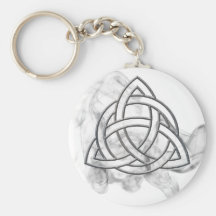 Biseau argenté de Triquetra Porte-clé
