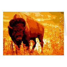 Bison/Buffalo Carte De Vœux