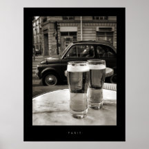 Bistros vintages de Paris - affiche