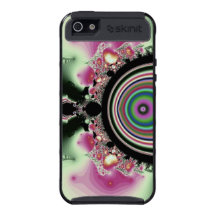 Black Pink Rainbow Fractal Jewels iPhone 5 Case