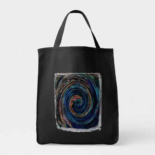 Blackswirl abstrait sac en toile
