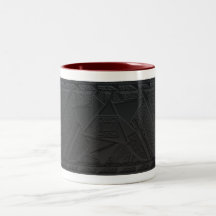 blackware gravé à l'eau-forte mug