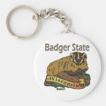 Blaireau d'état de blaireau du Wisconsin Porte-clefs