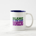 Blâmez-le sur les banquiers (la crise financière) tasses à café