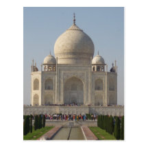 blanc avant du Taj Mahal Carte Postale