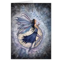 Blanc céleste de ~ de carte féerique bleue gothiqu