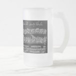 Blanc de Bach Partita sur le noir Mugs À Café