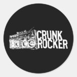 Blanc de Boombox de balancier de Lil Jon "Crunk " Autocollant Rond