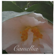 Blanc de camélia serviette imprimée
